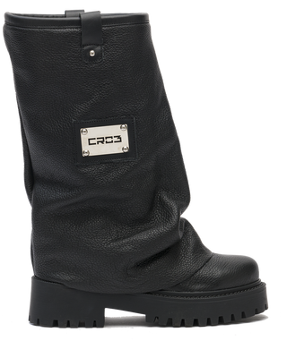 CHUNKY – Leather Boots Black-Sneaker-CRISTIANZEROTRE