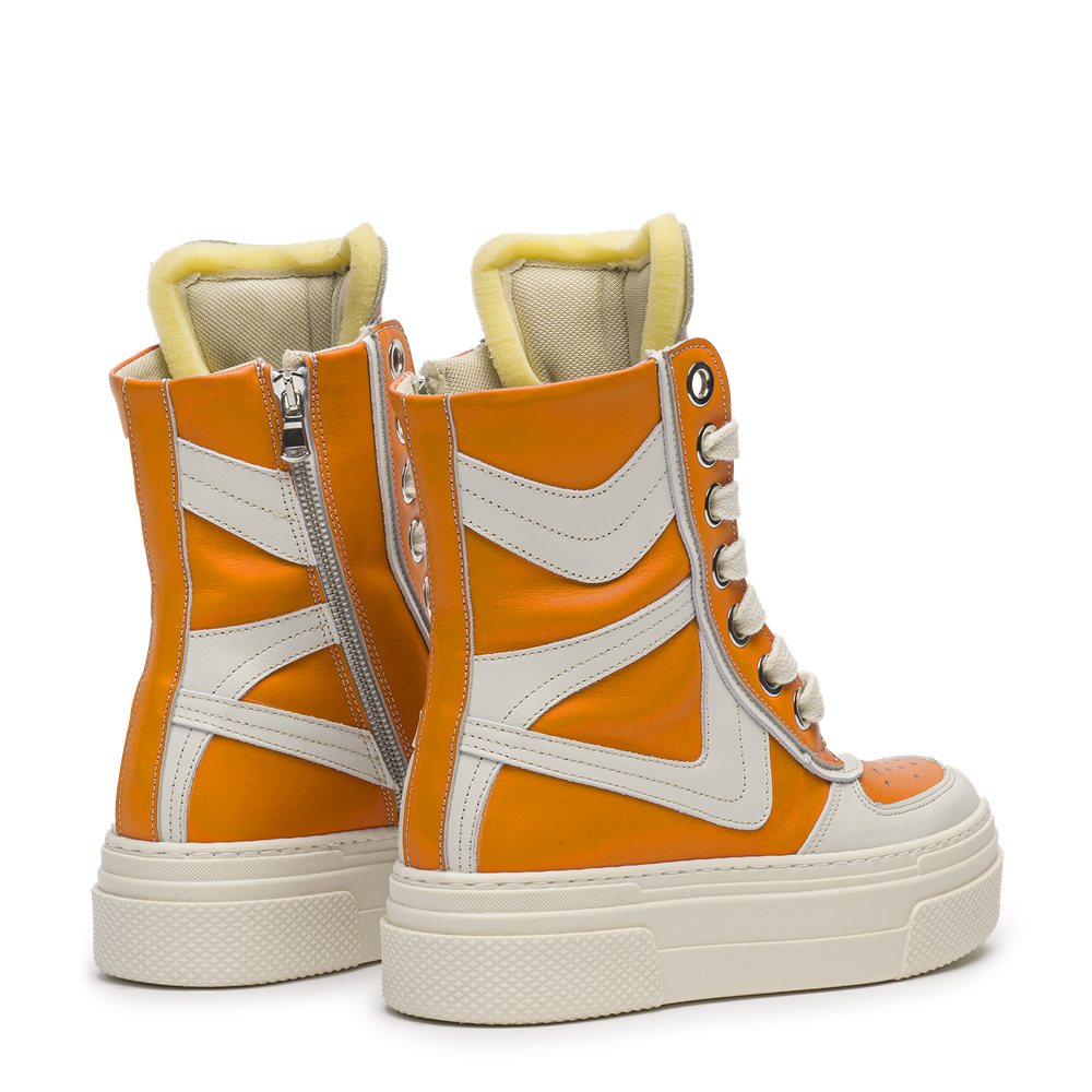 Iside – Orange Leather-Sneaker-CRISTIANZEROTRE