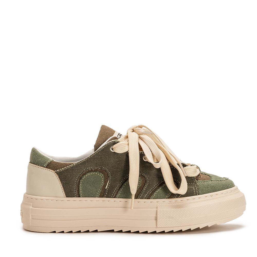 VYBE – Zapatillas gruesas de lona verde