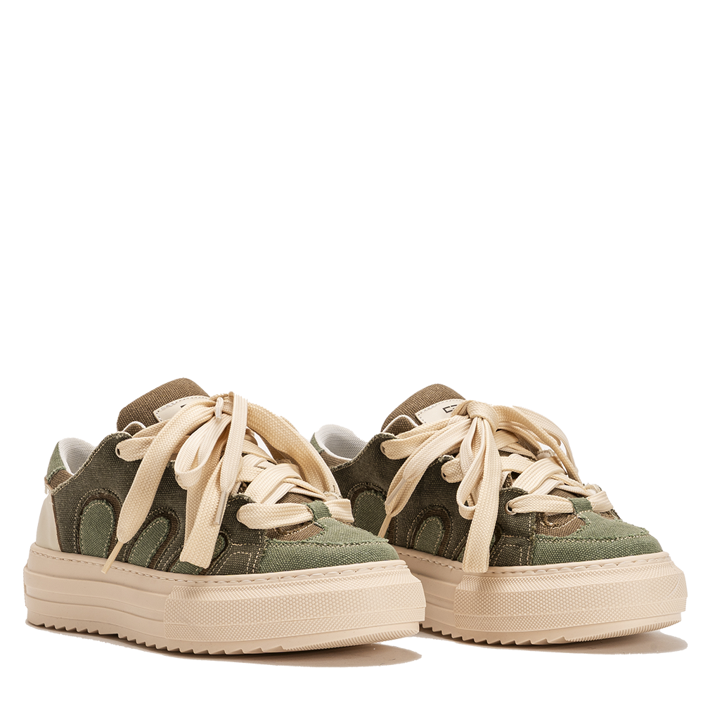 VYBE – Zapatillas gruesas de lona verde